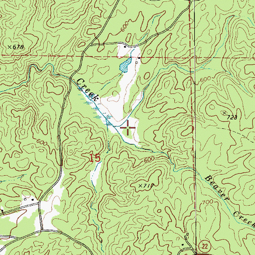 Topographic Map of Pond Mine, AL