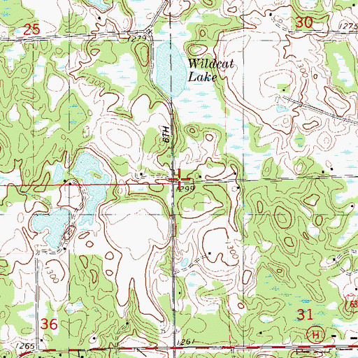 Topographic Map of Williamson School, WI
