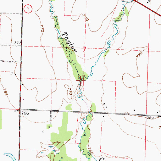 Topographic Map of Willow Creek, WI