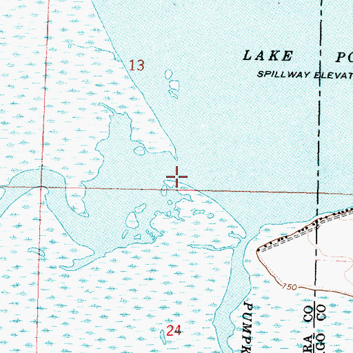 Topographic Map of Willow Creek, WI