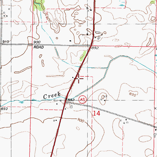 Topographic Map of Willow Creek School (historical), WI