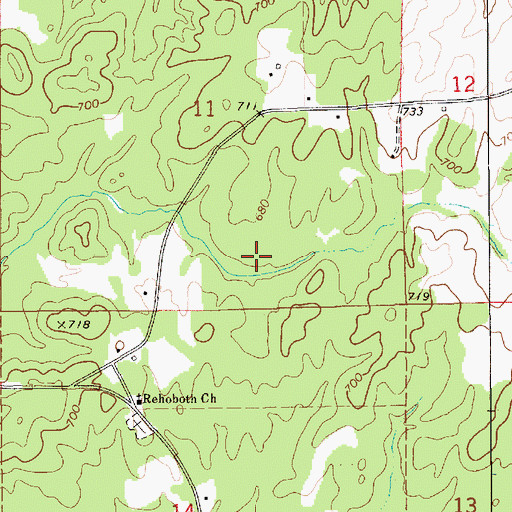 Topographic Map of Thomas Mine, AL