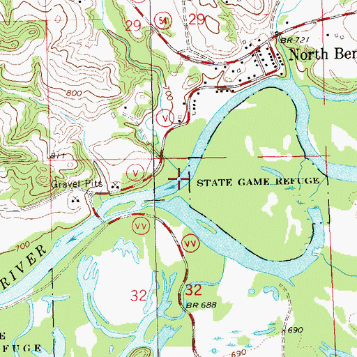 Topographic Map of Wilson Creek, WI