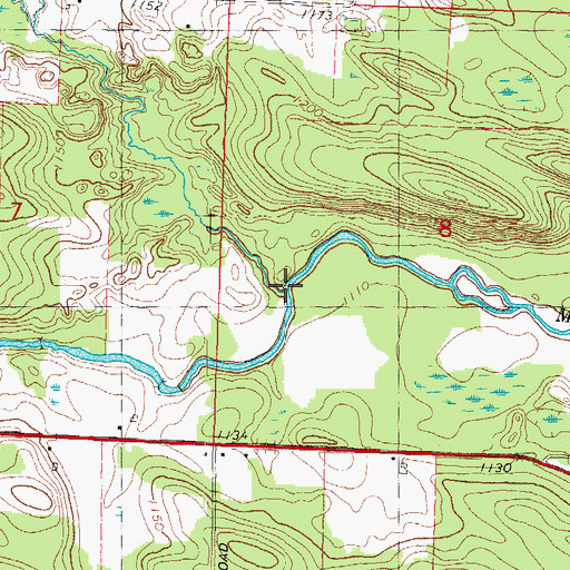 Topographic Map of Wilson Creek, WI