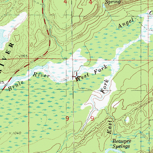 Topographic Map of Wilson Creek, WI
