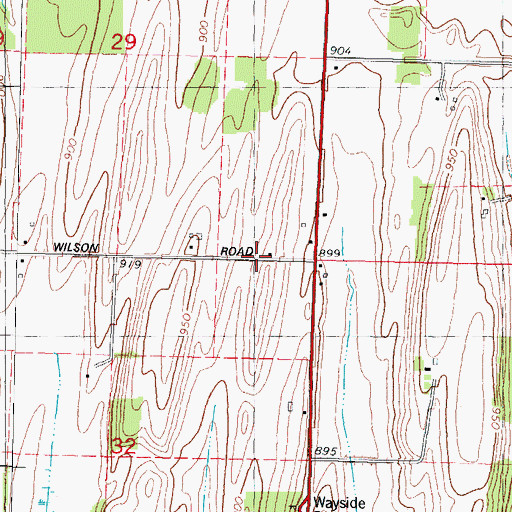 Topographic Map of Wilson School (historical), WI