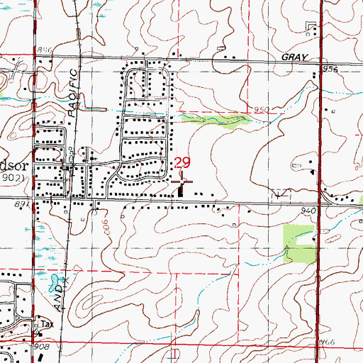 Topographic Map of Windsor Elementary School, WI