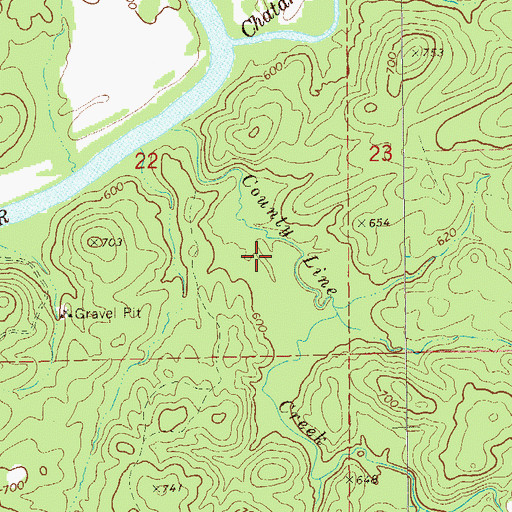 Topographic Map of Carlton Mine, AL