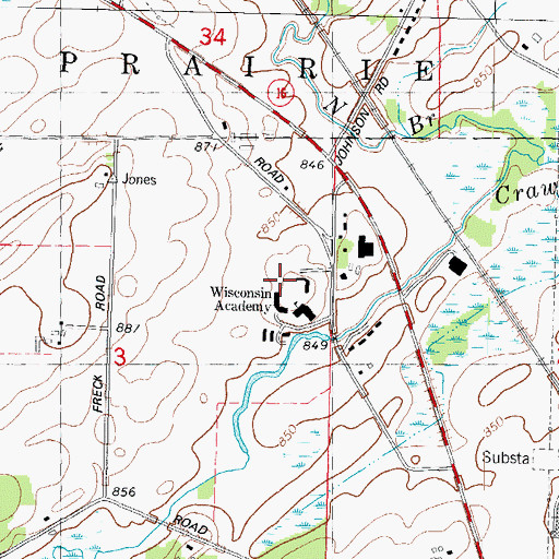 Topographic Map of Wisconsin Academy, WI