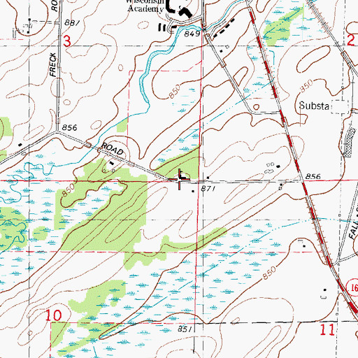 Topographic Map of Petersen Elementary School, WI