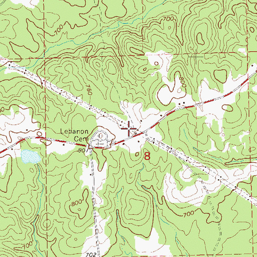 Topographic Map of Howard Mine, AL