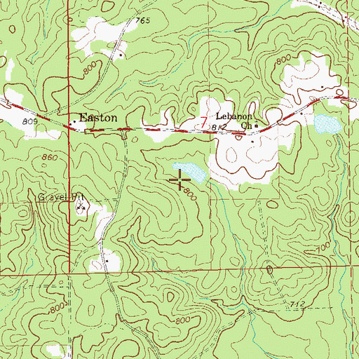 Topographic Map of Kidd Mine, AL