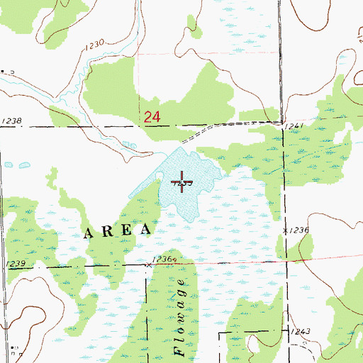 Topographic Map of Witt Flowage, WI