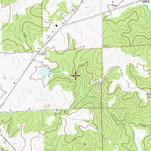 Topographic Map of Pinkston Prospects, AL