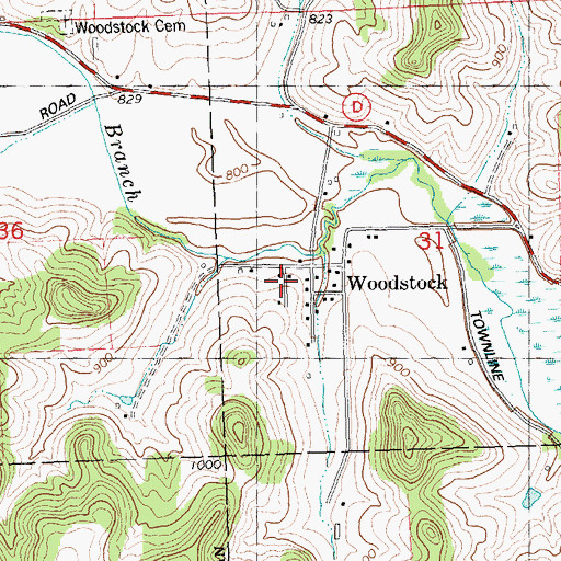 Topographic Map of Woodstock, WI