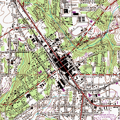 Topographic Map of Boll Weevil Monument, AL
