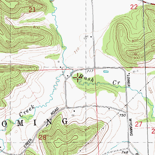 Topographic Map of Wyoming Valley, WI