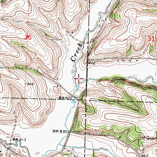 Topographic Map of Yankee Hollow, WI
