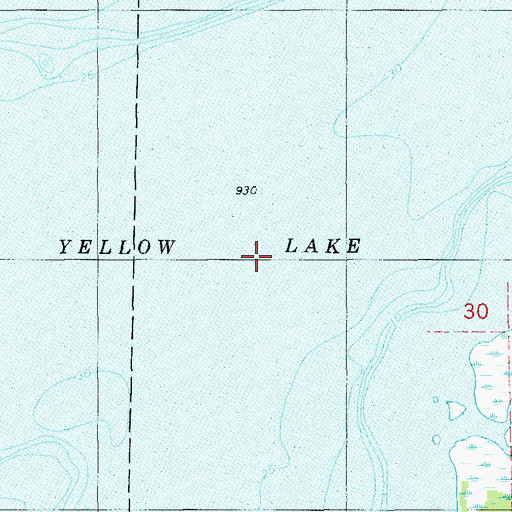 Topographic Map of Yellow Lake, WI