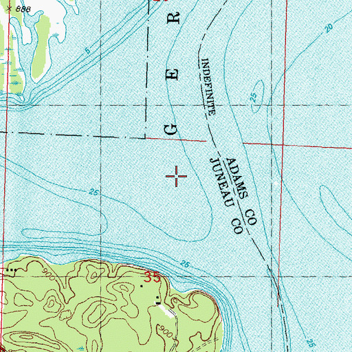 Topographic Map of Yellow River, WI