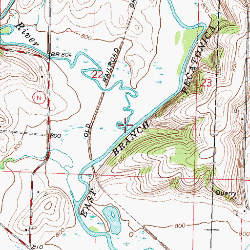 Topographic Map of Yellowstone River, WI
