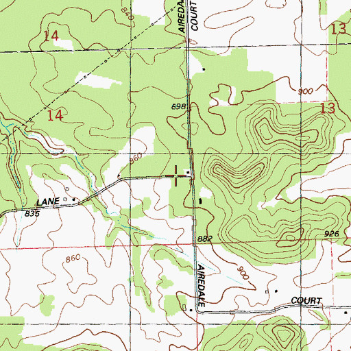 Topographic Map of Yeske School, WI
