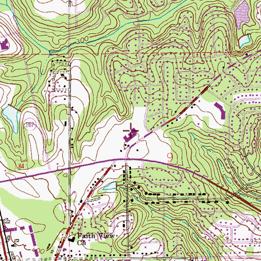 Topographic Map of Dauphin Junior High School, AL