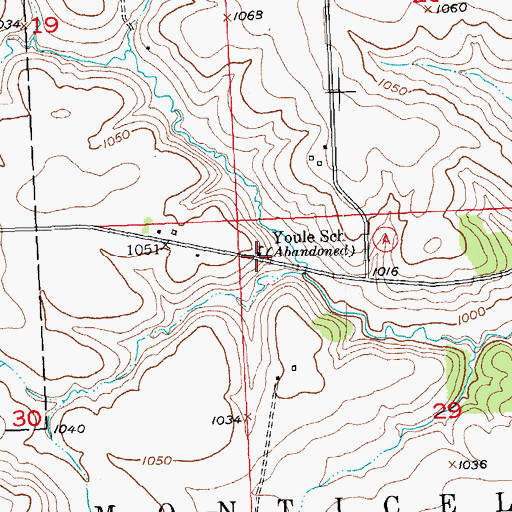 Topographic Map of Youle School, WI