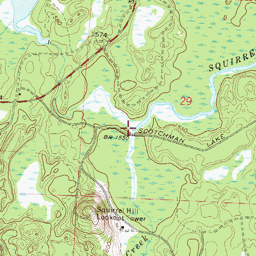 Topographic Map of Yukon Creek, WI
