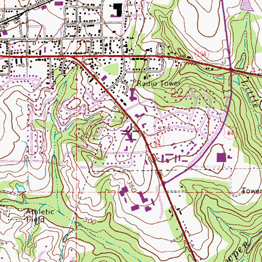 Topographic Map of Enterprise Hospital (historical), AL