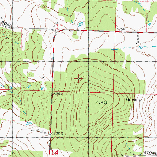 Topographic Map of Zion Church, WI