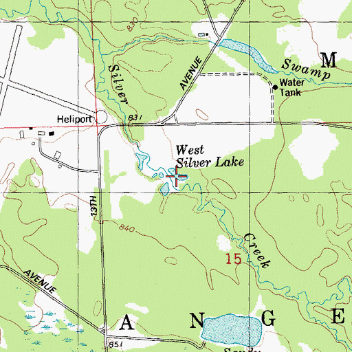 Topographic Map of West Silver Lake, WI