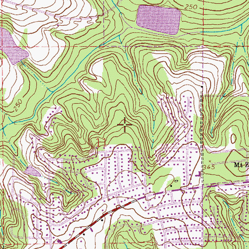 Topographic Map of Harrand Creek Elementary School, AL