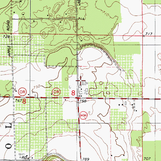 Topographic Map of Door Peninsula, WI