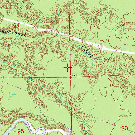 Topographic Map of Bad River Reservation, WI