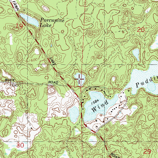 Topographic Map of Wolosz Pond, WI