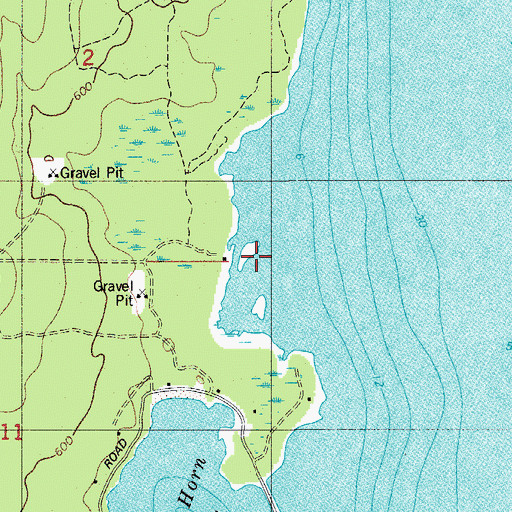 Topographic Map of Cana Cove, WI
