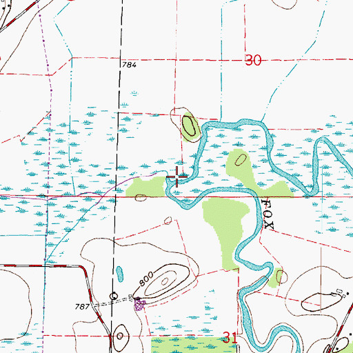 Topographic Map of Genesee Creek, WI