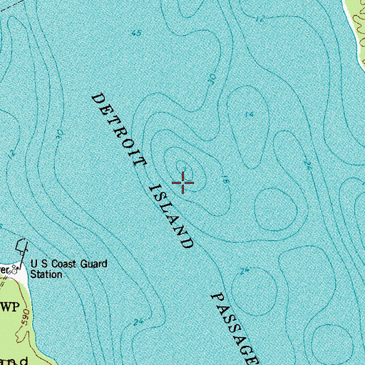 Topographic Map of Middle Shoal, WI