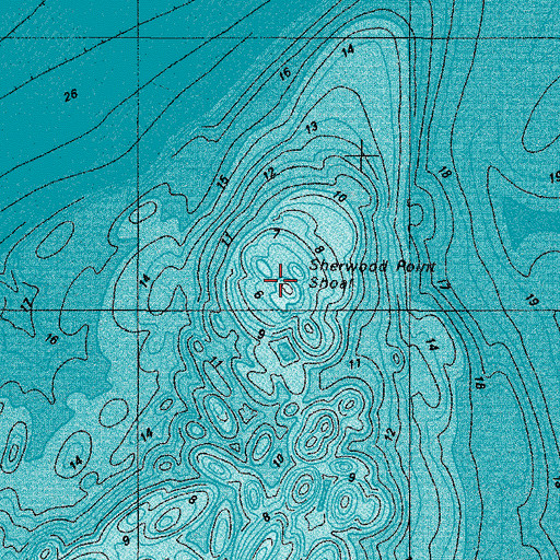 Topographic Map of Sherwood Point Shoal, WI