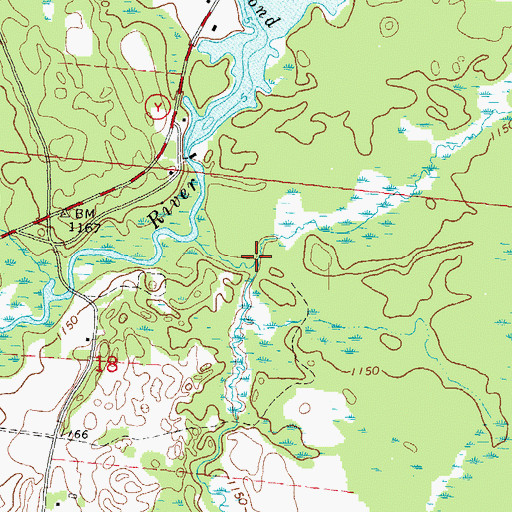 Topographic Map of North Creek, WI