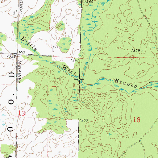 Topographic Map of Sipes Creek, WI