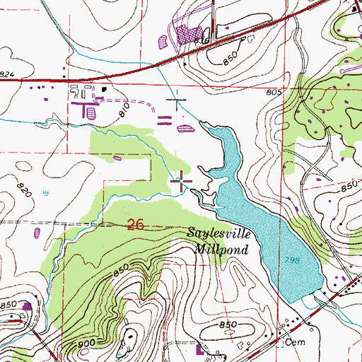 Topographic Map of Spring Brook, WI