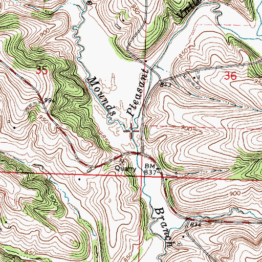 Topographic Map of Kittleson Valley Creek, WI