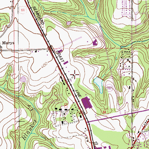 Topographic Map of North Industrial Park, AL