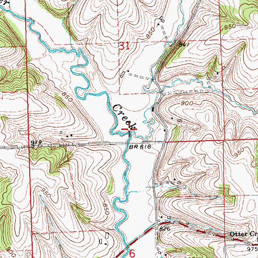 Topographic Map of Gravel Run Creek, WI