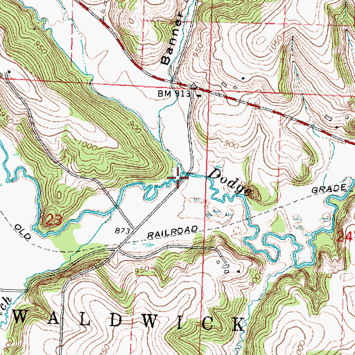 Topographic Map of Conley Lewis Creek, WI