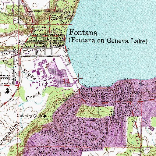 Topographic Map of Potawatomi Creek, WI