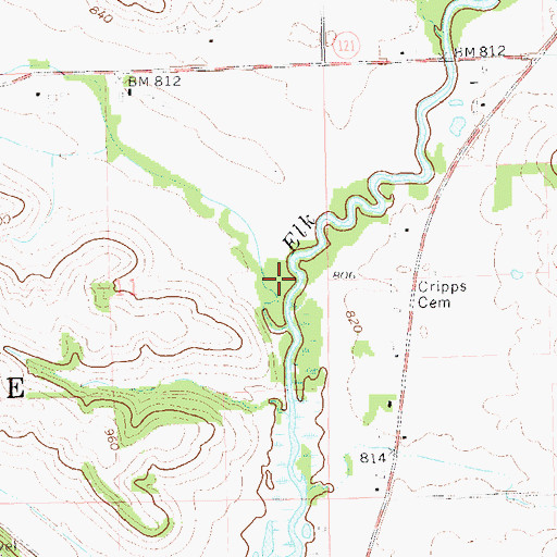 Topographic Map of Borst Valley Creek, WI