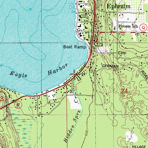 Topographic Map of Hidden Springs Creek, WI